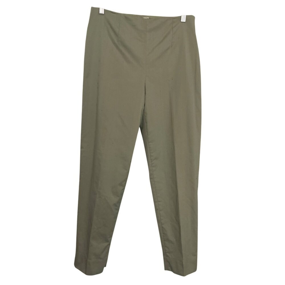 Worth Petite Womens Lined Trousers Size 8 Green minimalist‎ timeless staple